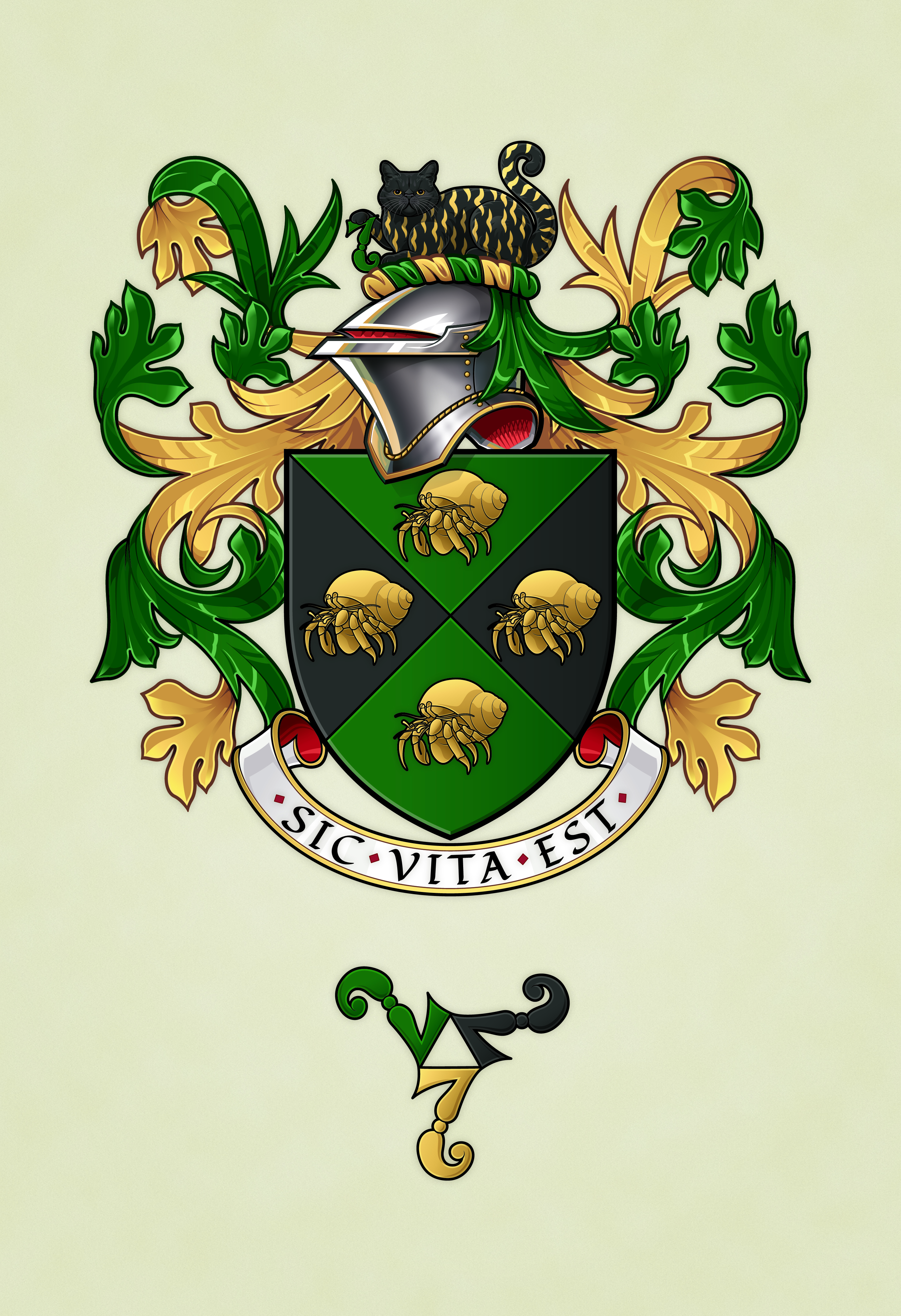Arms and Badge of Christopher Repetsky, MD, DABFM, FAAFP, FRSM, Lord of Heathfield